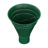 Воронка водосборная МЕТАЛЛ ПРОФИЛЬ Foramina PUR 125/100 6005, зеленый