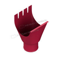 Воронка выпускная МЕТАЛЛ ПРОФИЛЬ Foramina 125/100 RAL 3005, красное вино