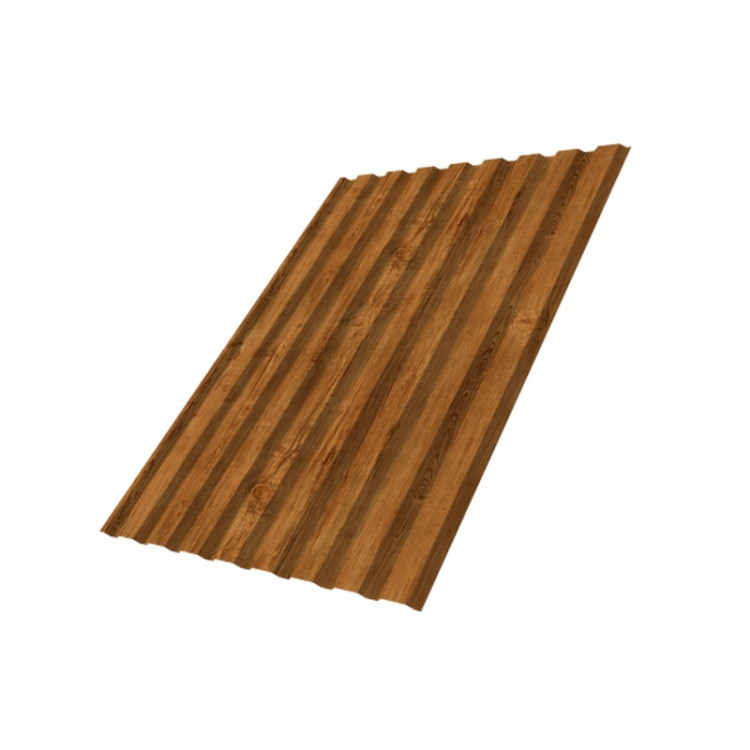 Профнастил С20R 0,45 Print Twincolor Golden Wood