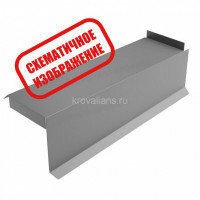 МеталлПрофиль Планка сегментная торцевая правая 350 мм (VALORI-20-DarkGrey-0.5) /1 шт/