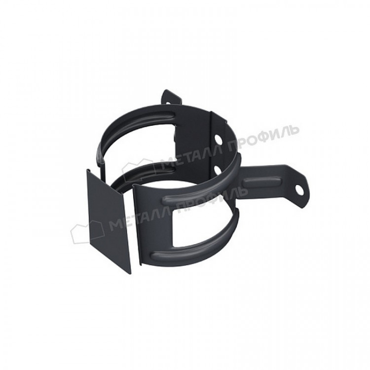 Держатель трубы (на дерево) МЕТАЛЛ ПРОФИЛЬ Foramina PUR 125/100 RAL 7024, серый графит Держатель трубы (на дерево) МЕТАЛЛ ПРОФИЛЬ Foramina PUR 125/100 RAL 7024, серый графит