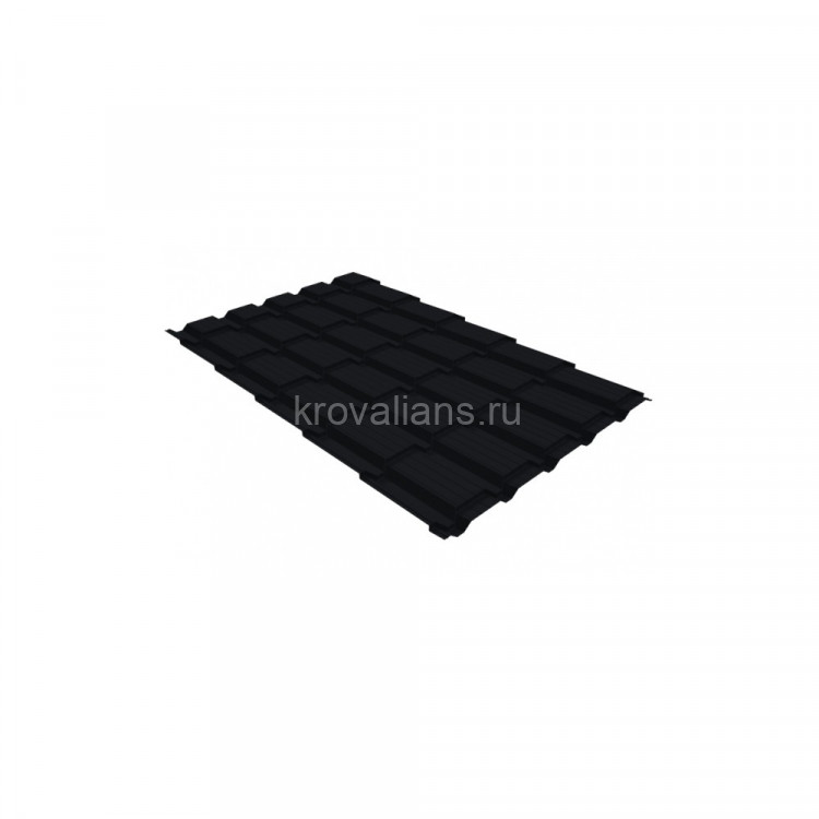 Металлочерепица Верховье квадро профи Grand Line 0,5 PurPro Matt 275 RAL 9005 черный