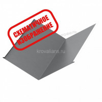 МеталлПрофиль Планка ендовы нижняя 298х298х2000 (ECOSTEEL-01-Сосна-0.5) /1 шт/