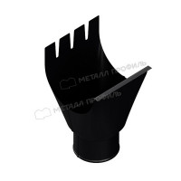 Воронка выпускная МЕТАЛЛ ПРОФИЛЬ PURMAN BLACK EDITION 125/100 RAL 9005, черный