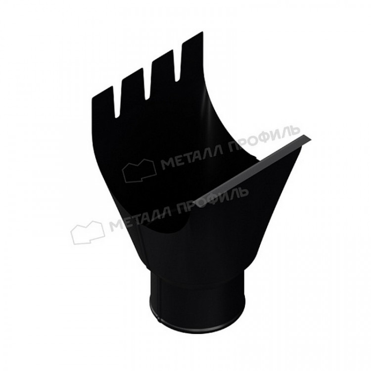 Воронка выпускная МЕТАЛЛ ПРОФИЛЬ PURMAN BLACK EDITION 125/100 RAL 9005, черный