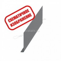 МеталлПрофиль Планка карнизного свеса 200х30х2000 (AGNETA-20-Copper\Copper-0.5) /1 шт/