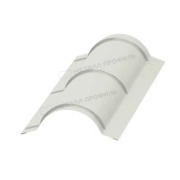 МеталлПрофиль Планка конька круглого R110х2000 NormanMP (Полиэстер-01-9002-0.5) /1 шт/