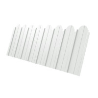 Профнастил С10B фигурный 0,45 PE с пленкой RAL 9003 сигнальный белый