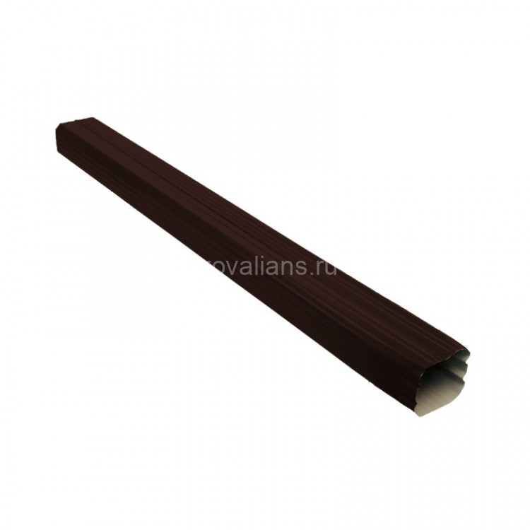Vortex 127/102 Труба прямоугольная 1м PE RAL 8017 шоколад