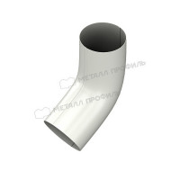 Колено трубы МЕТАЛЛ ПРОФИЛЬ GRANDSYSTEM D90х60 градусов Ral 9010