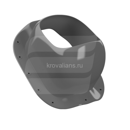 Eurovent VENTOS BITU O RAL7024 (к-т) Вентиляционный выход неизолированный под г/ч, d=150mm