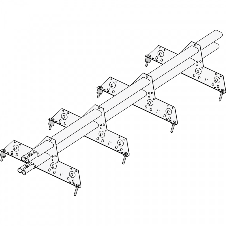 Снегозадержатель ROOFsystems PRESTIGE ZN 45*25 (овал), 1,2м  NEXT Т-обр. опора RAL 9005