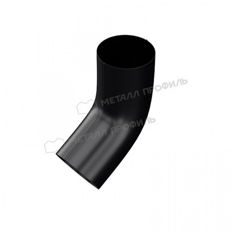 Колено трубы МЕТАЛЛ ПРОФИЛЬ PURMAN BLACK EDITION 125/100 RAL 9005, черный Колено трубы МЕТАЛЛ ПРОФИЛЬ PURMAN BLACK EDITION 125/100 RAL 9005, черный