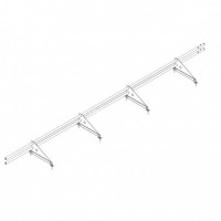 Снегозадержатель ROOFsystems ECONOM d25(круг), 3м, м/ч 4 опоры (треугольн.) RAL 8017