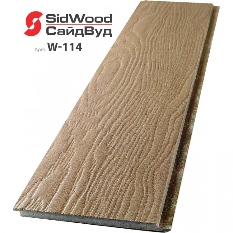 SidWood, хризотилцементный сайдинг 3000х190х10 мм клик 0,57м2 W-114