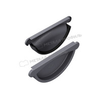 Заглушка желоба МЕТАЛЛ ПРОФИЛЬ Foramina Freeze 125/100 Grey