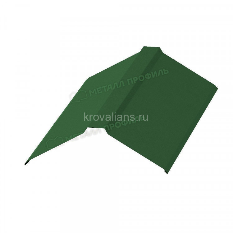 МеталлПрофиль Планка конька плоского 190х190х2000 (Полиэстер-01-6002-0.5) /1 шт/
