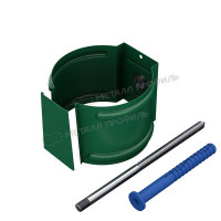 Держатель трубы (на кирпич) МЕТАЛЛ ПРОФИЛЬ Foramina PUR 125/100 RAL 6005, зеленый