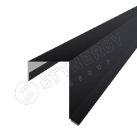 Планка торцевая кровельная 65х97 2000 Фальц Stynergy (Стальной Бархат-9005-0.5)