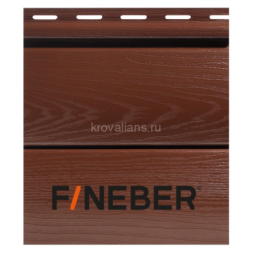 FineBer Сайдинг BlockHouse Extra Acrylic могано 3,66м (12шт/уп)