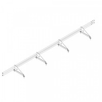 Снегозадержатель ROOFsystems ECONOM d25(круг), 3м, м/ч 4 опоры (треугольн.) RAL 6005