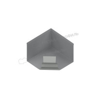 Угол желоба внутренний МЕТАЛЛ ПРОФИЛЬ БЮДЖЕТ 120х86 Ral 9003