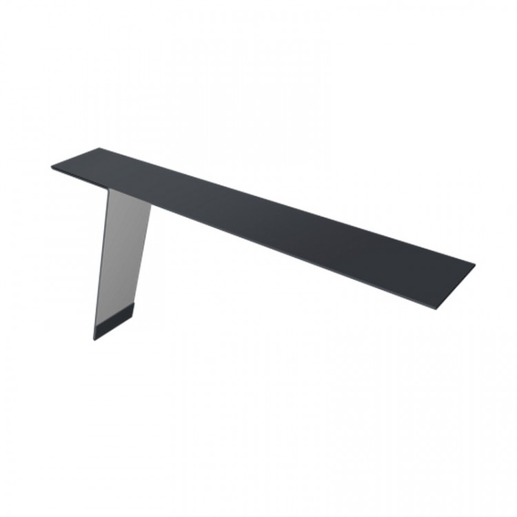 Планка карнизная фальц 130х80 0,5 Drap TX RAL 7024 мокрый асфальт (2м)