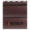 FineBer Сайдинг BlockHouse Extra Acrylic темный дуб 3,66м (12шт/уп)
