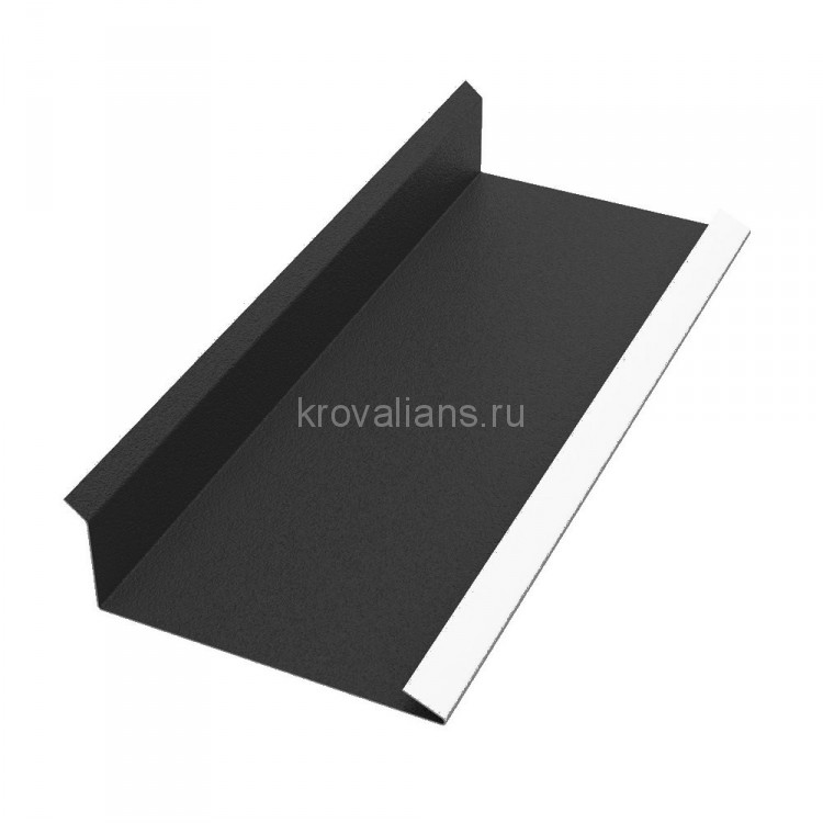 Торцевая планка внутренняя  35х118х2000мм PE Matt 0,5мм Zn140  RAL9005