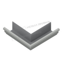 Угол желоба наружный МЕТАЛЛ ПРОФИЛЬ БЮДЖЕТ 120х86 Ral 9003