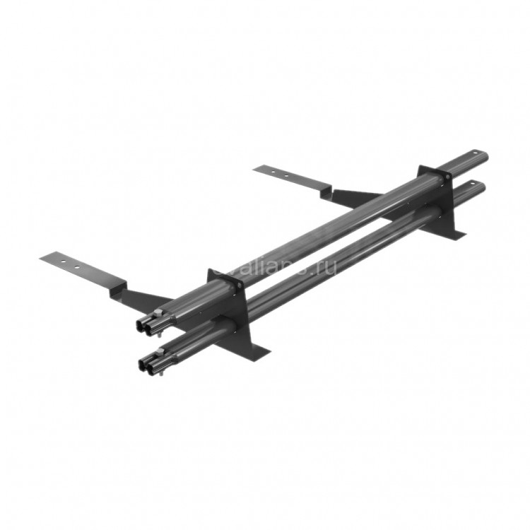 Снегозадержатель трубчатый 25х45 мм Borge 1,5м, 2 опоры, для композитной черепицы, (RAL 7024)