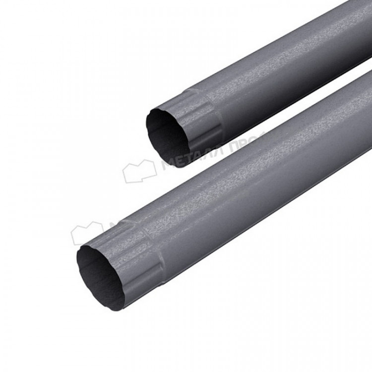 Труба соединительная МЕТАЛЛ ПРОФИЛЬ Foramina Freeze 125/100 1м Grey