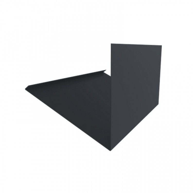 Планка примыкание верхнее к трубе фальц Grand Line 0,5 Velur X RAL 7024 мокрый асфальт (2м) Планка примыкание верхнее к трубе фальц Grand Line 0,5 Velur X RAL 7024 мокрый асфальт (2м)