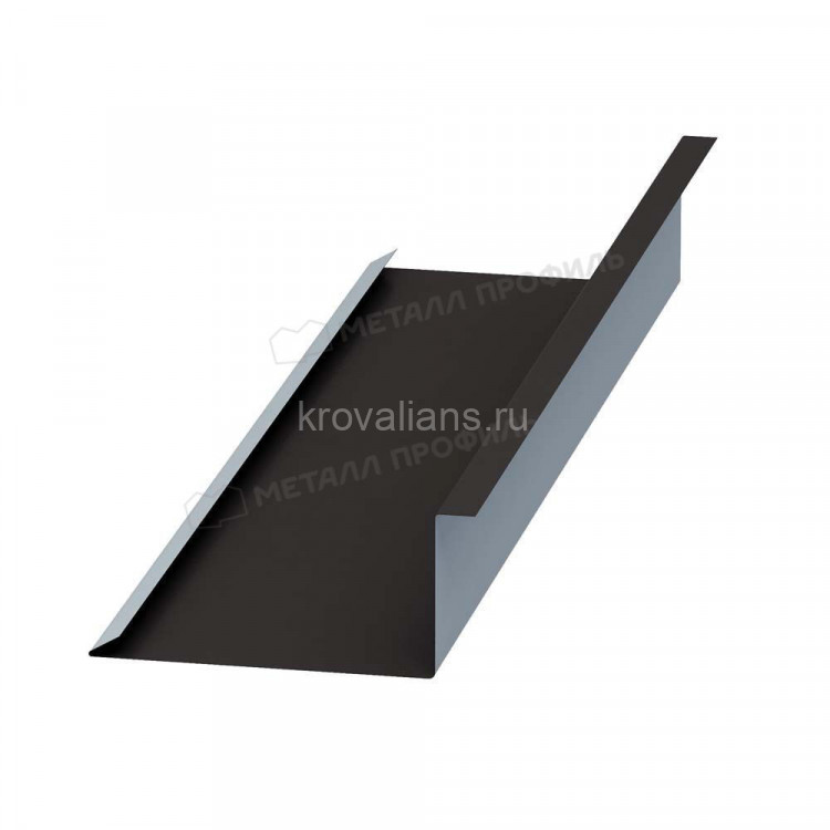МеталлПрофиль Планка примыкания нижняя 250х122х2000 NormanMP (Полиэстер-01-8017-0.5) /1 шт/