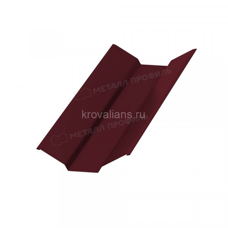 МеталлПрофиль Планка ендовы верхняя 76х76х2000 NormanMP (Полиэстер-01-3005-0.5) /1 шт/