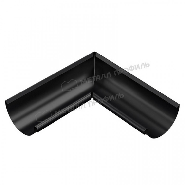 Угол желоба внутренний МЕТАЛЛ ПРОФИЛЬ PURMAN BLACK EDITION 125/100 RAL 9005, черный