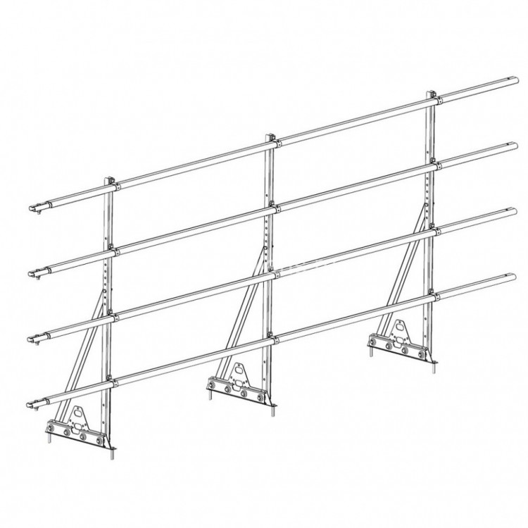 Ограждение ROOFsystems PRESTIGE ZN H-1200/3,0м 4 трубы NEXT фальц RAL9005