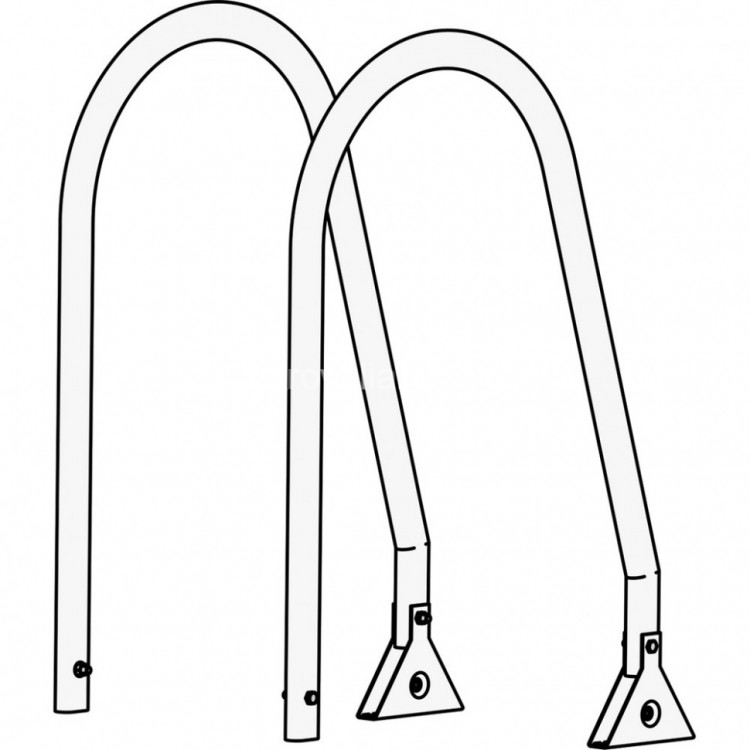 Поручень дуговой для лестницы стеновой ROOFsystems PRESTIGE  RAL 9005