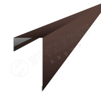 Планка торцевая фасадная 109х65 3000 Фальц Stynergy (Стальной Бархат-8017-0.5)