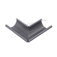 Угол желоба наружный МЕТАЛЛ ПРОФИЛЬ Foramina Freeze 125/100 Grey