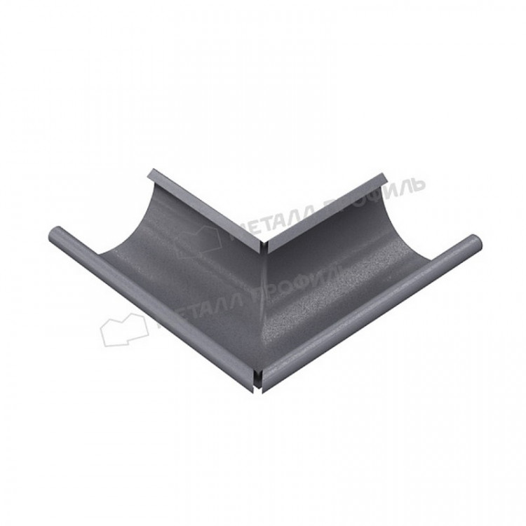Угол желоба наружный МЕТАЛЛ ПРОФИЛЬ Foramina Freeze 125/100 Grey