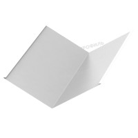 МеталлПрофиль Планка ендовы нижняя 298х298х2000 (Colorcoat Prisma-03-9010-0.5) /1 шт/