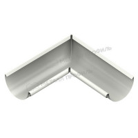 Угол желоба внутренний МЕТАЛЛ ПРОФИЛЬ GRANDSYSTEM D125х90 градусов Ral 9010