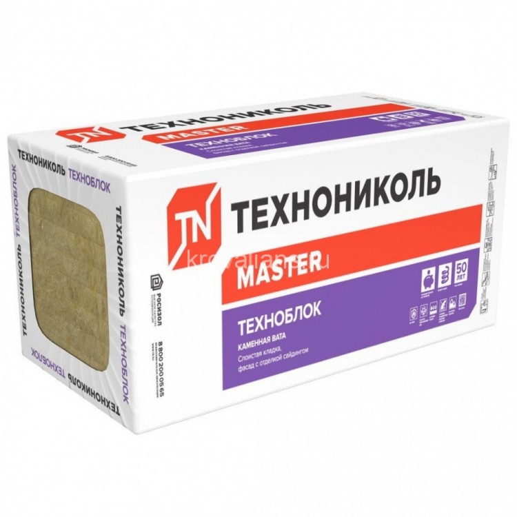 ТН ТЕХНОБЛОК СТАНДАРТ 1200х600х100 мм (2,88 м2) 0,288 м3 Плиты минераловатные