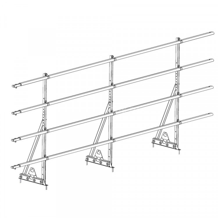 Ограждение ROOFsystems PRESTIGE ZN H-1200/3,0м 4 трубы NEXT фальц RAL3005