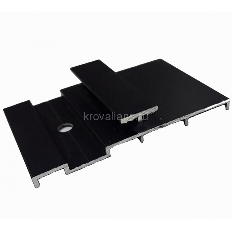 Клипса для WOOZEN, алюминий с резиновым  компенсатором (начальная/промежуточная)