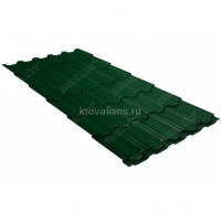 Металлочерепица квинта плюс GL 0,5 Satin RAL 6005 зеленый мох
