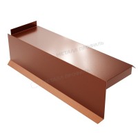 МеталлПрофиль Планка сегментная торцевая левая 400 мм (PURMAN-20-Argillite-0.5) /1 шт/