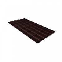 Металлочерепица кредо 0,5 Satin Matt TX RAL 8017 шоколад