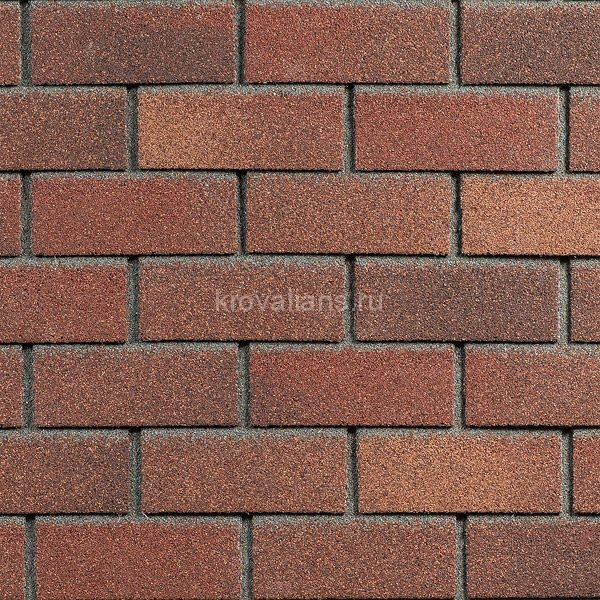 ТехноНИКОЛЬ Фасадная плитка HAUBERK, Терракотовый кирпич 4T4X21-9007RUS, упак 2м2 52упак/пал